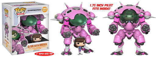 Overwatch - D.VA with MEKA #177 6" Super Sized Pop! Vinyl Figure