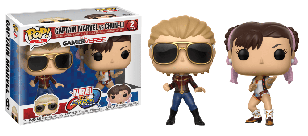 Captain Marvel vs Chun-Li 2 Pack (Gamerverse) Pop! Vinyl Figure