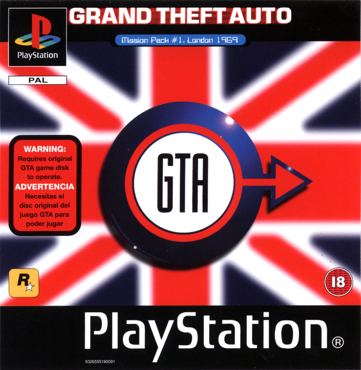 Grand Theft Auto: Mission Pack #1 - London 1969 - PlayStation 1 PS1
