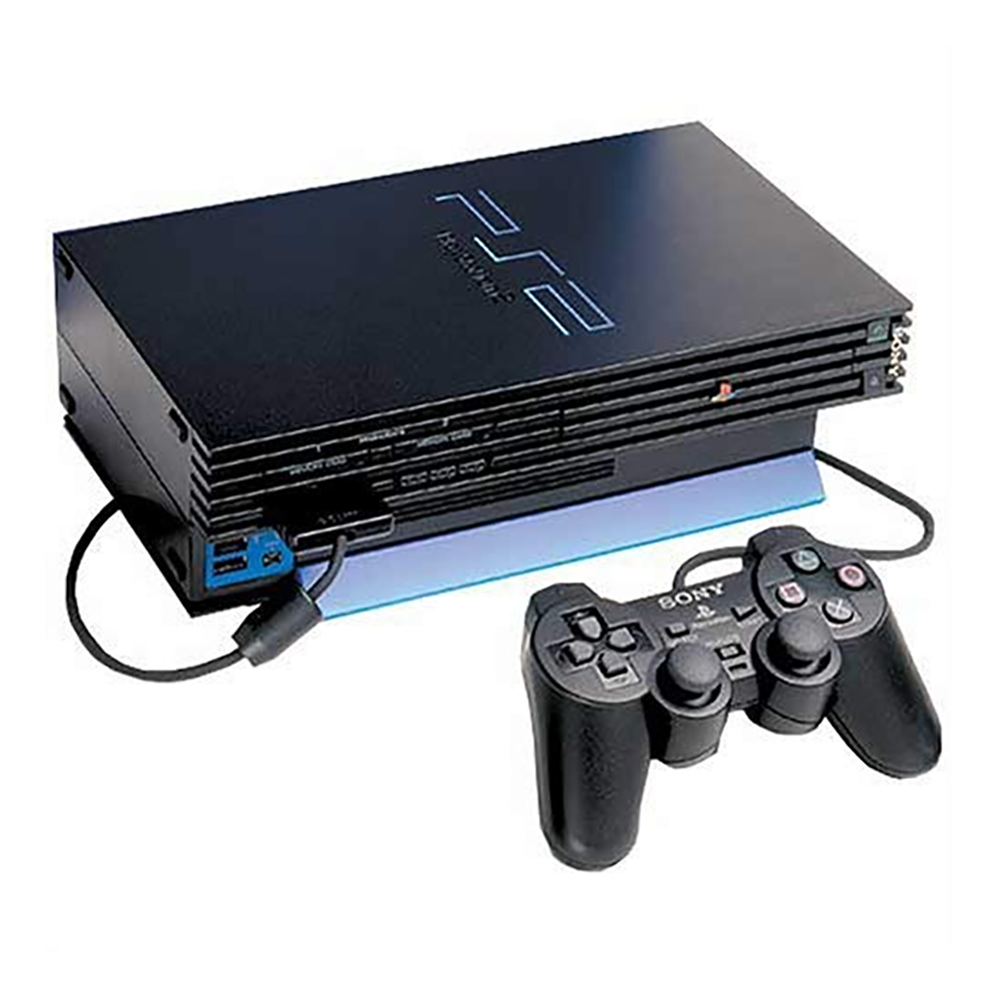 PS2 Fat Console + 1 Controller (Original Black) - PlayStation 2