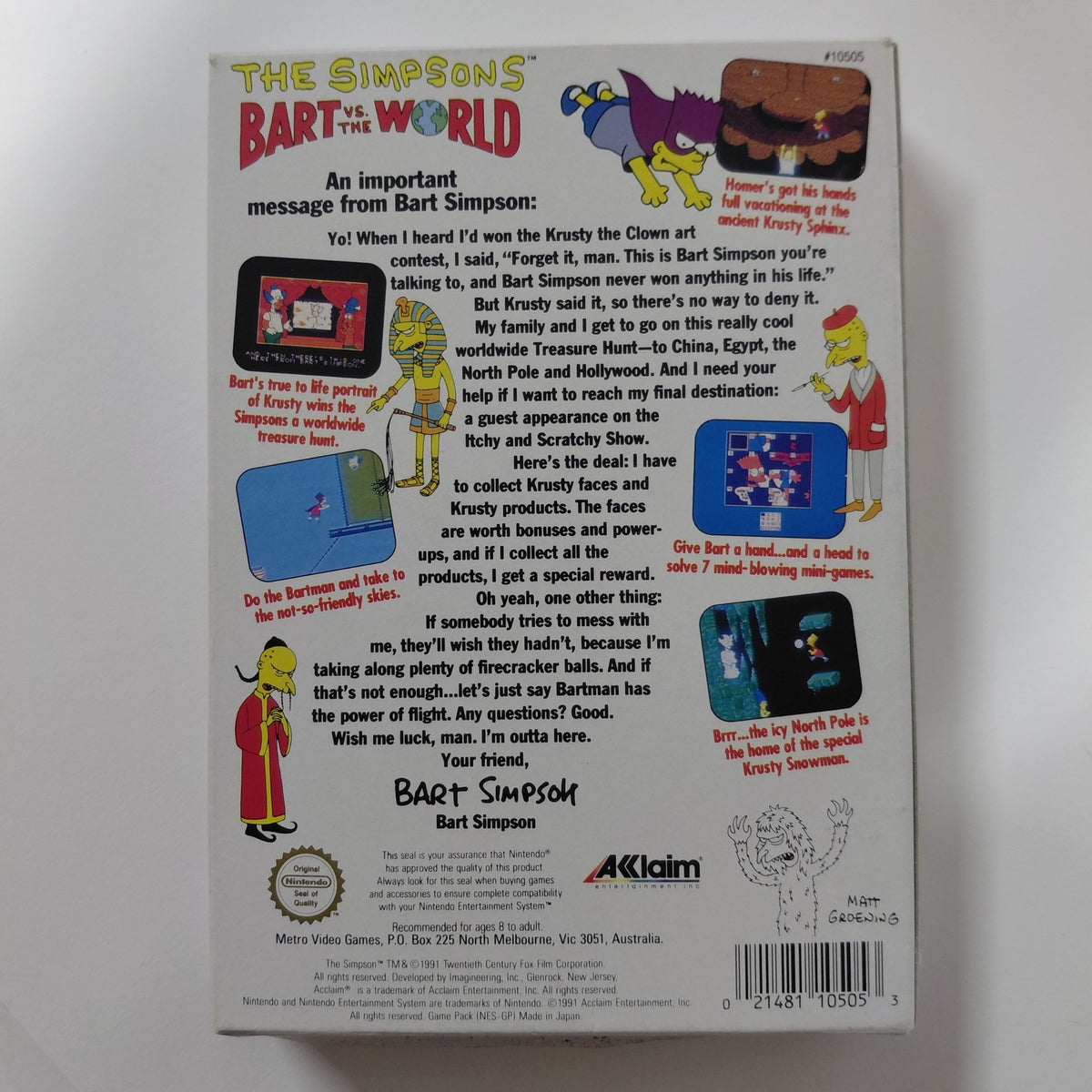 Bart vs. the World - Nintendo Entertainment System NES (Boxed)