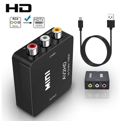 AV to HD Converter Box Upscaler 1080p