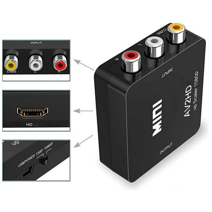 AV to HD Converter Box Upscaler 1080p