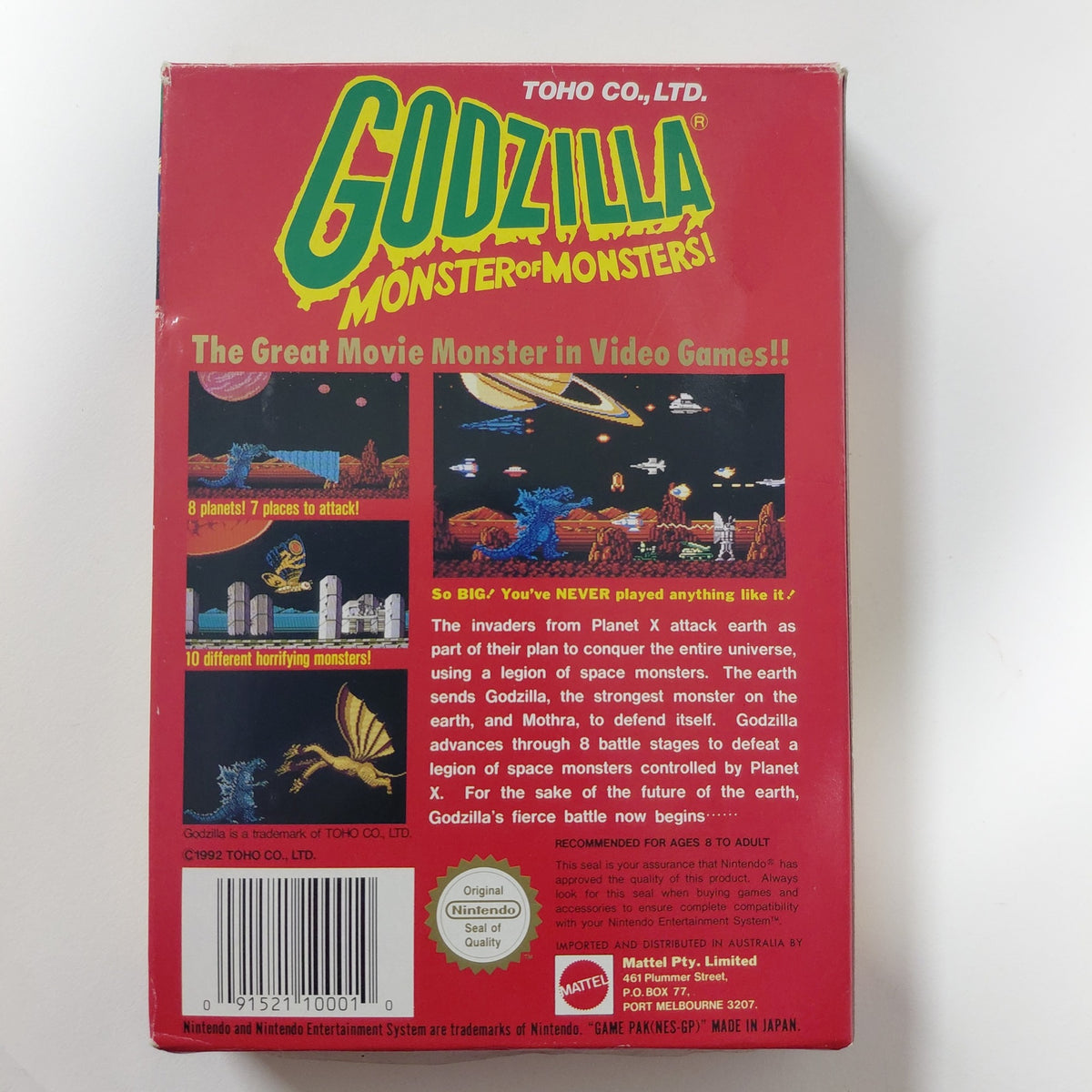 Godzilla: Monster of Monsters! - Nintendo Entertainment System NES (Boxed)