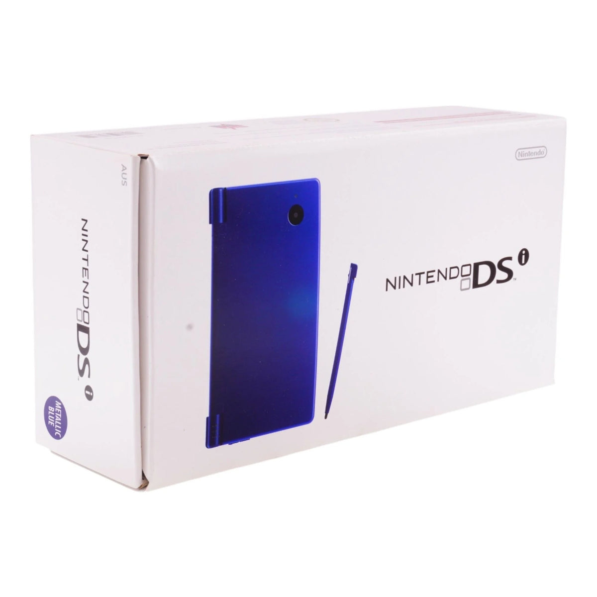 Nintendo DSi Metallic Blue Console in Box Complete Manuals and Charger