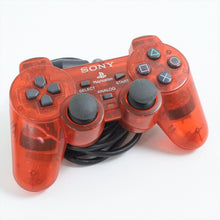PS2 DualShock 2 Analogue Wired Controller - Crimson Red Clear - Genuine Sony