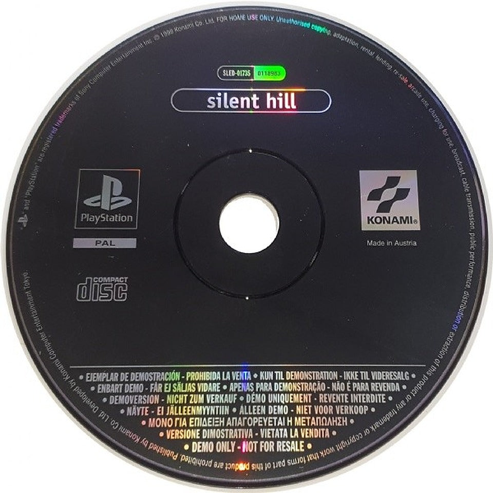 Silent Hill Demo Disc - PlayStation 1 PS1 (Disc Only)