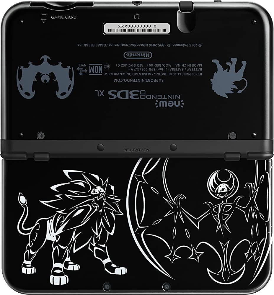 Solgaleo Lunala Black Edition Handheld System Black Nintendo New 3DS XL