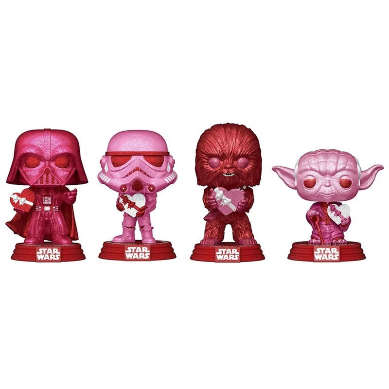 Star Wars - Valentine US Exclusive Diamond Glitter 4 Pack Pop! Vinyl Figure