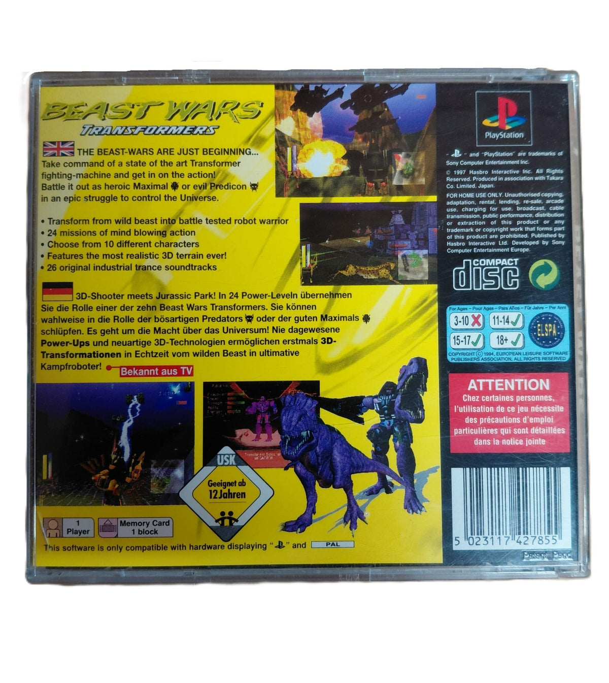 Transformers: Beast Wars - PlayStation 1 PS1