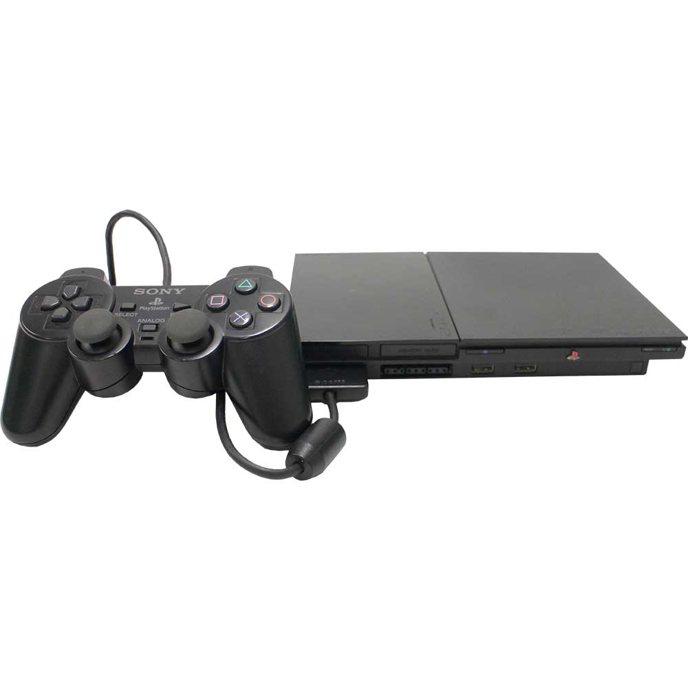 PS2 Console + 1 Controller (Slimline Black) - PlayStation 2