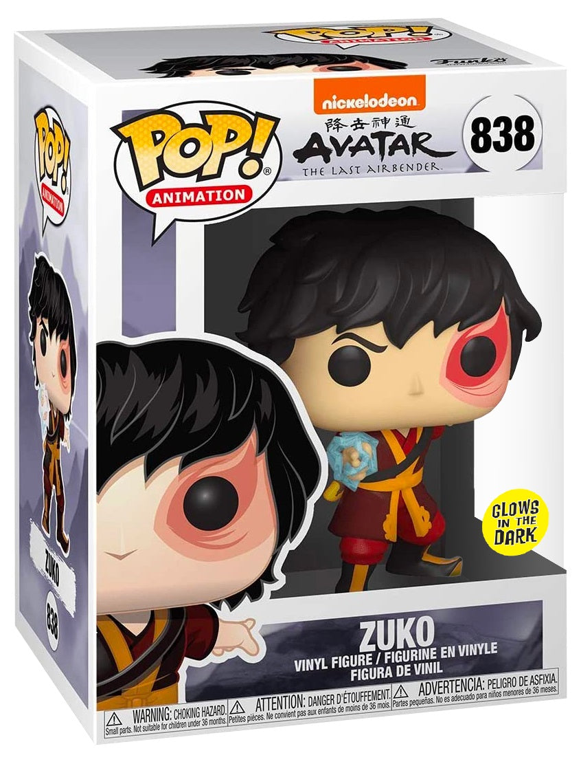 Avatar: The Last Airbender - Zuko with Lightning #838 Glow in the Dark Pop!