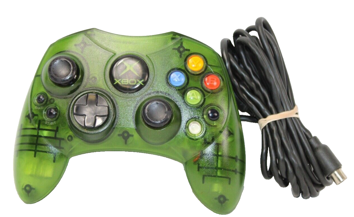 Xbox Original Halo Special Edition Clear Green Wired Controller
