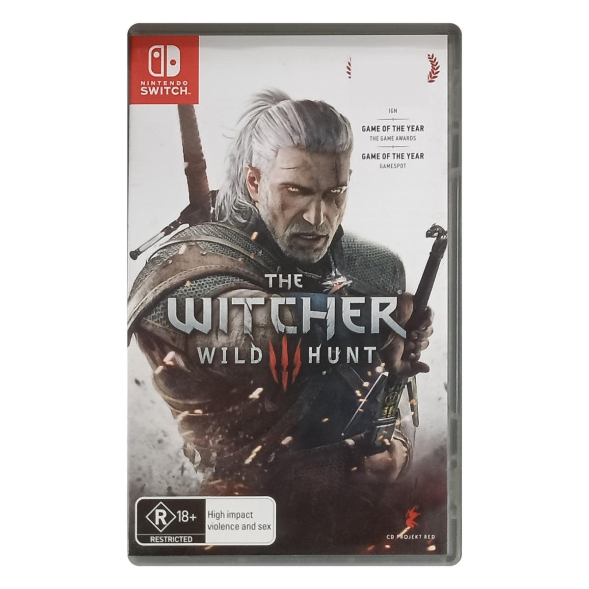 The Witcher 3: Wild Hunt Nintendo Switch Australian PAL cover (standard edition)